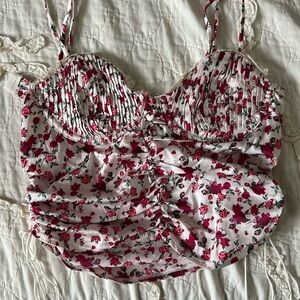 For Love & Lemons Floral Print Women's Top